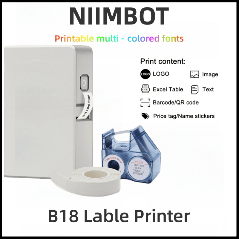 Commercial Printing Labels - NIIMBOT B18 Color Label Printer, Wireless