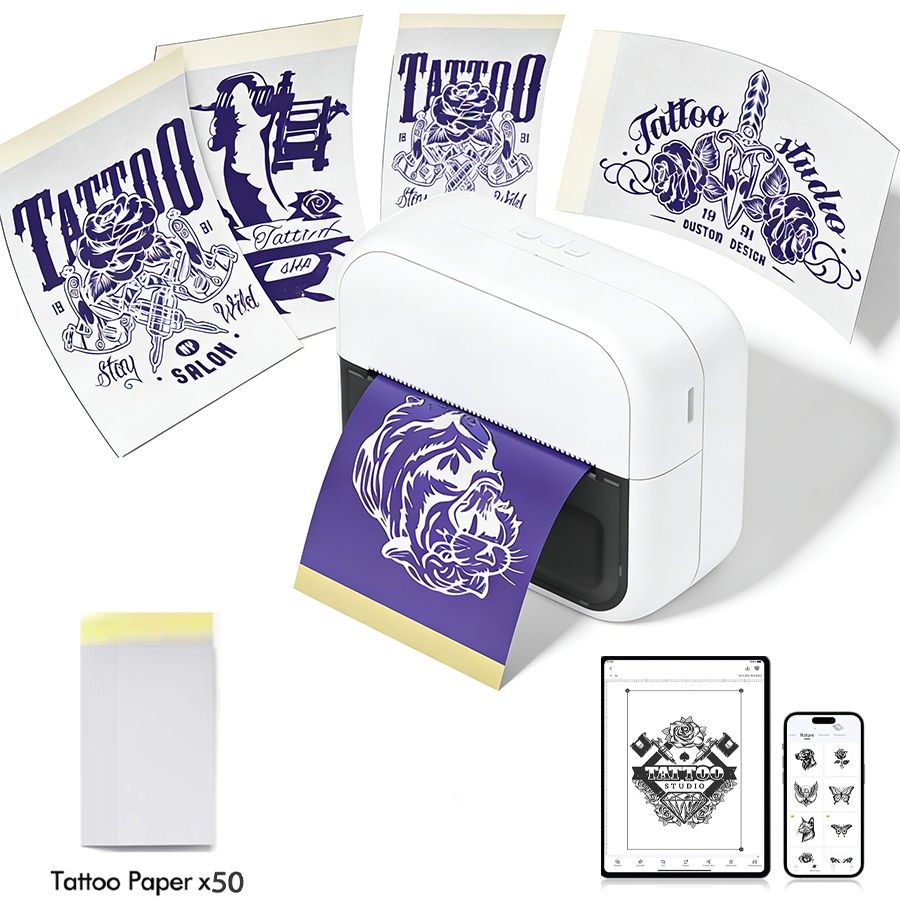 Commercial Book Printing Machines - C50 Mini Wireless Tattoo Printer Label