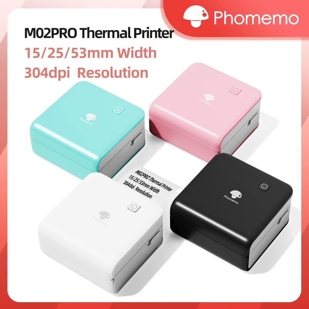Commercial Printing Labels - Phomemo M02Pro Mini Portable Printer Wireless