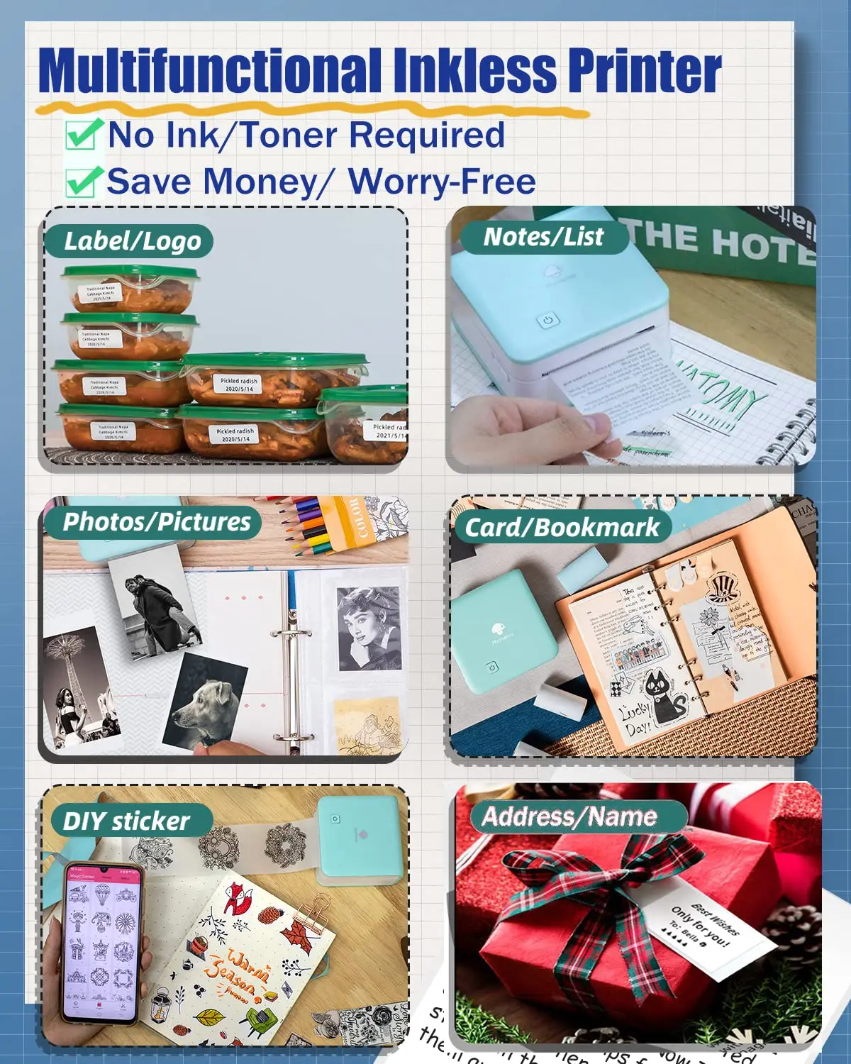 Phomemo M02Pro Mini Portable P - đánh giá và giá Commercial Printing Labels