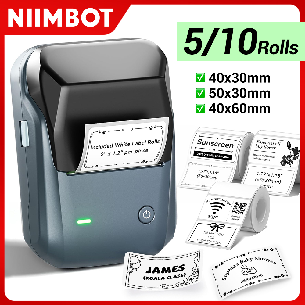 Niimbot B1 Printer Thermal Blu - đánh giá và giá Commercial Printing Labels
